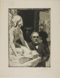 Pontus Fürstenberg y su esposa (cerca de la "Rana" de Hasselberg)
