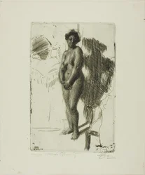 Negro de pie