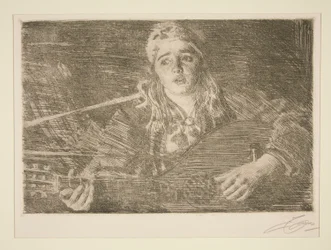 Mujer con laúd sueco