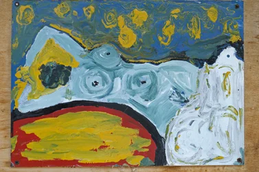 DESNUDO FEMENINO AZUL