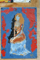 MUJER DESNUDA DE RODILLAS