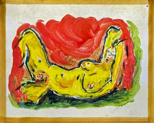 OUTRAGE TO EGON SCHIELE, 2012 (óleo sobre azulejo)