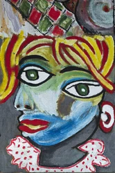 OUTRAGE TO PICASSO, 2012 (acrílico sobre lienzo de yute tensado sobre bastidor de madera)
