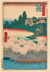 Pabellón de Flores, Colina Dango, Sendagi, de la Serie Cien Vistas Famosas de Edo