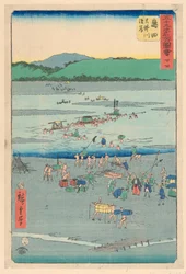 Shimada de la serie 53 Estaciones de Tokaido