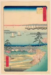 Shinagawa de la serie 53 Estaciones de Tokaido