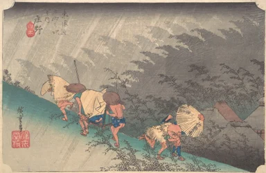 Lluvia repentina en Shono, ca. 1833-34