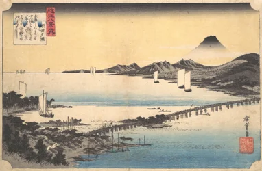 Brillo del atardecer en Seta, de la serie Ocho vistas de la provincia de Omi, 1834-35