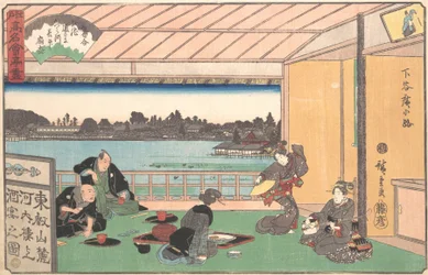 Casa de té en Hirokoji, ca. 1835-42