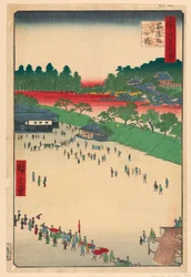 Cruce de Yatsukoji en Suji-chigai de la serie Cien vistas famosas de Edo