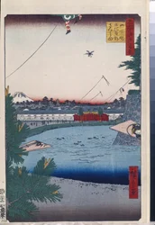 Cien vistas famosas de Edo: Hibiya y Soto-Sakurada desde Yamashita-cho