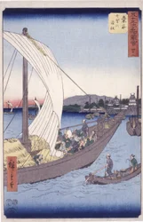 Estación 43, Kuwana (xilografía en color)