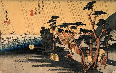 Lluvia repentina, Oiso, de la serie 