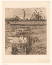 Paisaje en Bretaña Coin de Bretagne (título sobre el objeto)