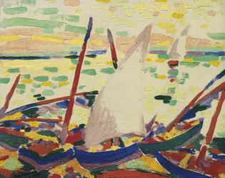Barcos en la playa de Collioure