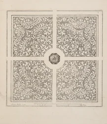 Diseño para Parterre, del Theatre des Plans et Jardinages, pub.1652 (grabado)
