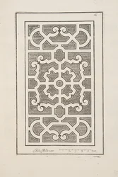 Diseño para Parterre, del Theatre des Plans et Jardinages, pub.1652 (grabado)