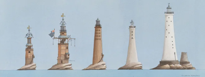 Las luces Eddystone, Plymouth, Devon, Reino Unido