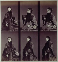 Retrato de Sarah Bernhardt (1844-1923) en traje de ciudad
