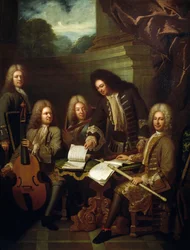 El compositor Michel de la Barre dirige a Marin Marais y a los flautistas de Chamber of King