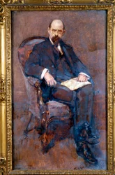 Retrato de Emile Vandervelde, político belga, diputado socialista