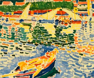 Barcos en el puerto de Collioure, c.1905 (óleo sobre lienzo)