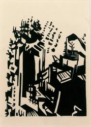 Pescadores, c.1940 (xilografía)