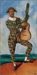 Arlequín con guitarra