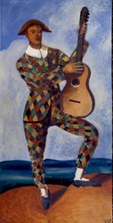 Arlequín con la guitarra