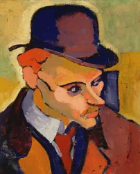 Cabeza de hombre (Retrato de M. Gilbert) 1907 (óleo sobre lienzo)