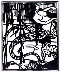 Ilustración de "Les horribles et espouvantables faictz et prouesses du tres renomme Panatgruel, Roy des Dipsodes, fils du grand geant Gargantua. Compose nouvellement par Maitre Alcofybras Nasier