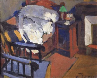 Interior, o El dormitorio, c.1900-01 (óleo sobre lienzo)
