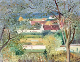 Jardín de Ponnermaire en Montois, c.1940-45 (óleo sobre lienzo)