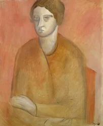 Mujer sentada, c.1912 (óleo sobre lienzo)