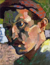 Autorretrato con gorra, c.1905 (óleo sobre lienzo)
