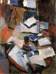 Naturaleza muerta sobre una mesa, c.1903 (óleo sobre lienzo)