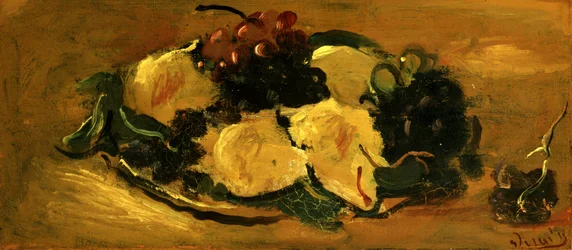 Naturaleza muerta con fruta, c.1925 (óleo sobre papel)