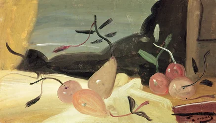 Naturaleza muerta con peras (óleo sobre lienzo)