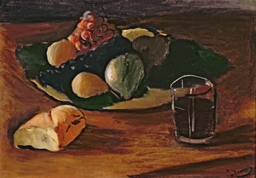 Bodegón con copa de vino, c.1932 (óleo sobre lienzo)