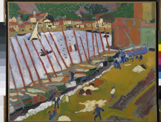 El puerto de Collioure (óleo sobre lienzo