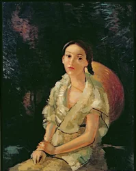 La sobrina sentada del pintor, c.1931 (óleo sobre lienzo) (véase también 287563)