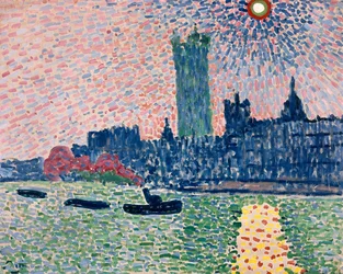 Westminster desde South Bank, Londres