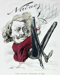 Caricatura de Nadar por Gill