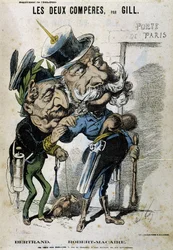 Caricatura sobre Napoleón III y Bismarck - por Gill, en "L