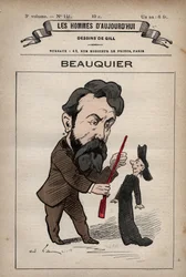 Caricatura de Charles Beauquier político francés 1833 - 1916 de 