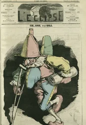Ch... se atreve, ilustración de un arlequín con una quilla y con un cuerno en el estómago y la espalda. Portada en “L