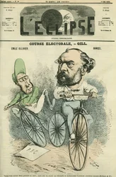 Emille Ollivier (1825-1913), político francés y Bancel. Portada en "L