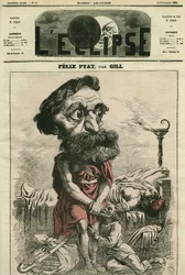 Felix Pyat (1810-1889), abogado, hombre de letras y político francés. Portada en 