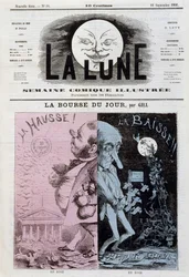 La Bolsa: subida y disminución - por Gill, en “La Lune” del 16/09/1866