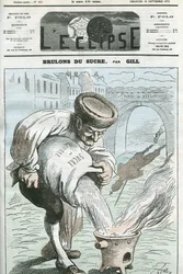 Quememos azúcar, una caricatura de la retirada de las tropas alemanas de Francia según el Tratado de Frankfurt el 16 de septiembre. Portada en “L